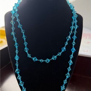 Dazzling Aqua Beaded Necklace